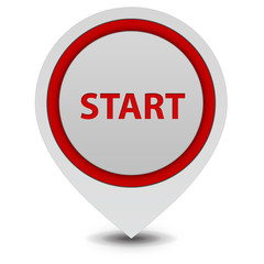 start pointer icon on white background