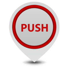 push pointer icon on white background