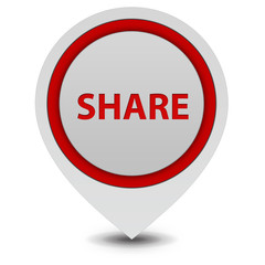 share pointer icon on white background