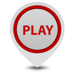 play pointer icon on white background