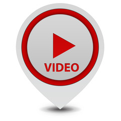 video pointer icon on white background