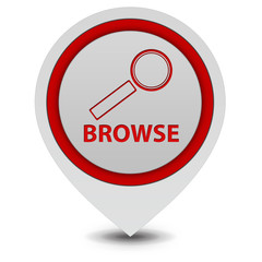 Browse pointer icon on white background