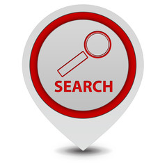 Search pointer icon on white background