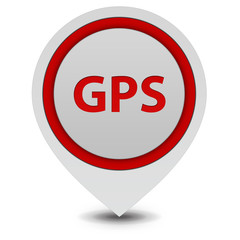 Gps pointer icon on white background