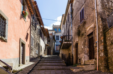 street in medieval town, Italy
