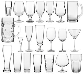 empty glasses set