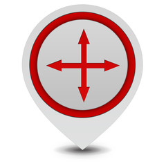 Arrow pointer icon on white background