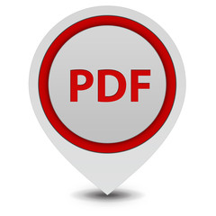 Pdf pointer icon on white background