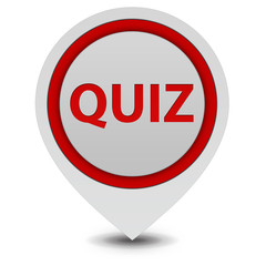 Quiz pointer icon on white background