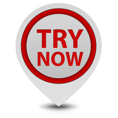 Try now pointer icon on white background