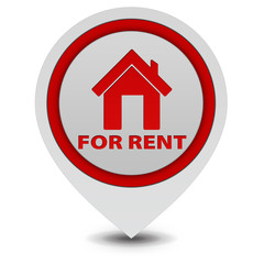 Obraz premium For rent pointer icon on white background