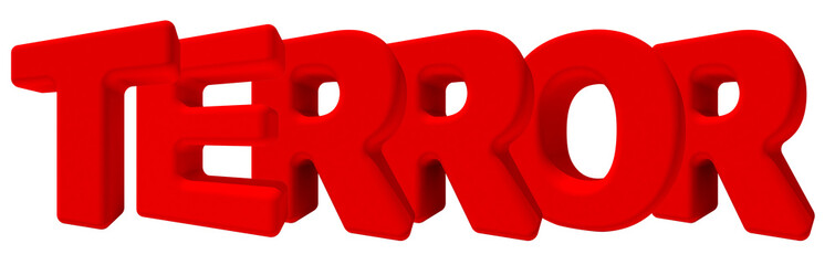 Terror word against white background
