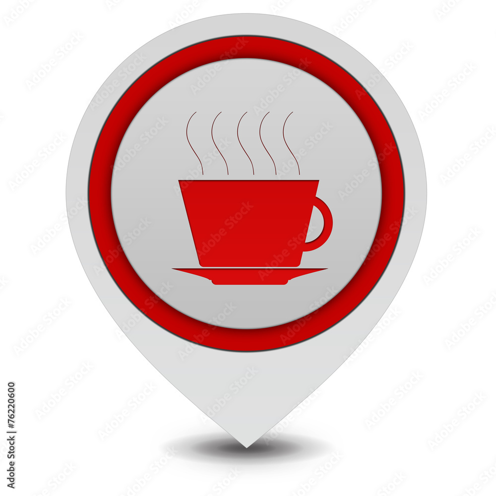 Wall mural coffee pointer icon on white background