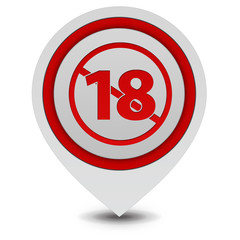 Fototapeta premium 18 pointer icon on white background