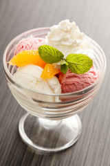 ice cream with orange