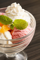 ice cream with orange