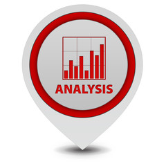 Data analysis pointer icon on white background
