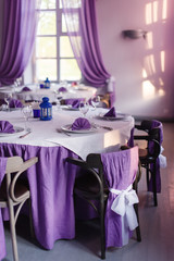 tables set for meal