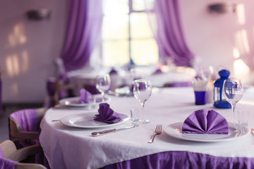 tables set for meal