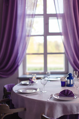 tables set for meal