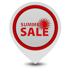 Summer sale pointer icon on white background