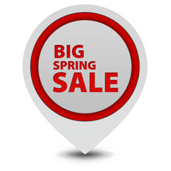 Spring sale pointer icon on white background
