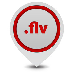 .flv pointer icon on white background