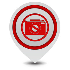 Ban shooting pointer icon on white background