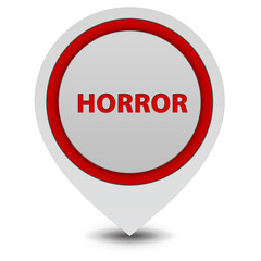 Horror pointer icon on white background