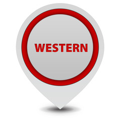 Western pointer icon on white background