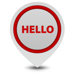 Hello pointer icon on white background
