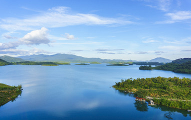 Fototapeta na wymiar Aerial view of big lake