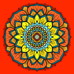 Obrazy  Mandala. Okrągły wzór ornamentu
