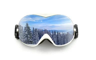Foto op Canvas Ski glasses isolated on white © Nomad_Soul