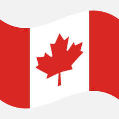 Background Flag of Canada on a gray background