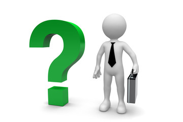 Business Man and Question Mark