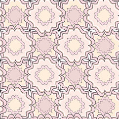 Fototapeta premium Abstract geometric seamless pattern. Bubble ornamental background.