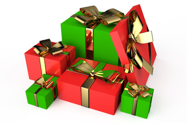 Gift red and green boxes 4