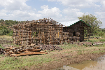 Traditionelle Wohnhäuser, Äthiopien, Afrika