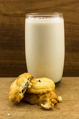 Cookies with fresh milk