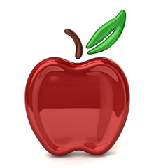 Illustration of red apple