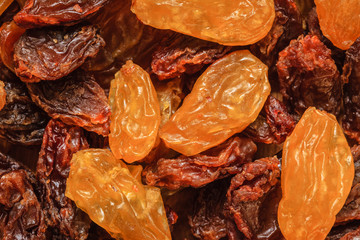 Raisin dried grape as background texture