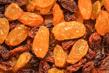 Raisin dried grape as background texture