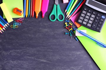 School supplies close-up