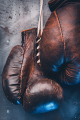 old boxing gloves