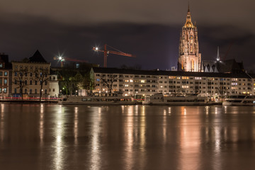 Fototapeta premium frankfurt am main germany skyline at night