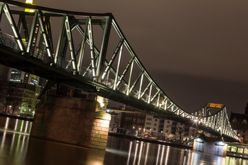 frankfurt am main germany skyline at night