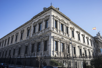 Fototapeta premium National Library of Madrid, Spain. architecture and art
