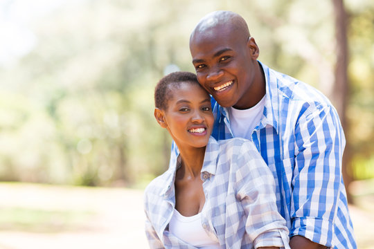 young african american couple outdoors