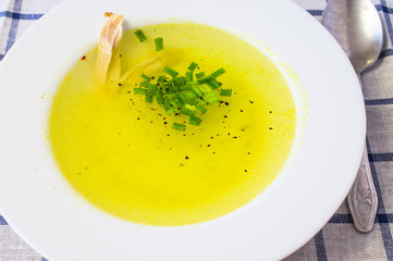 Chicken broth, soup
